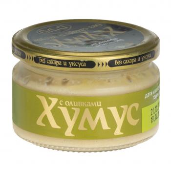 Закуска хумус с оливками, Полезные продукты  200 гр 