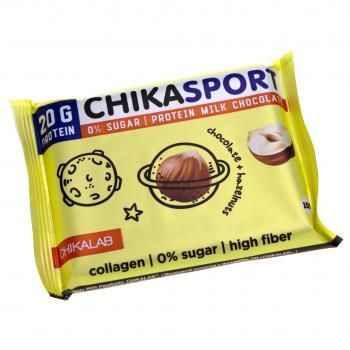 Шоколад молочный с фундуком chikalab, 100 гр 