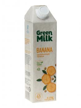 Напиток из растительного сырья соевый со вкусом банан Green Milk 1 л