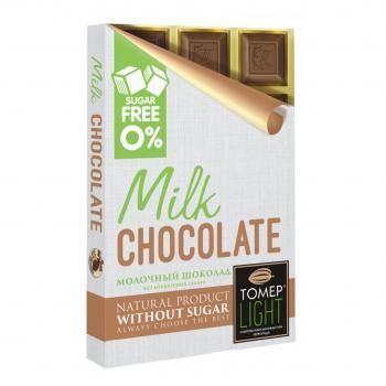 Шоколад молочный 33% какао БЕЗ САХАРА Томер 30 гр