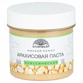 Паста арахисовая Классическая тонкий помол Благодар 135 гр